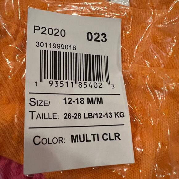 NWT Gymboree Orange & Pink Colorblock Jacquard Tiered Dress - Picture 12 of 12